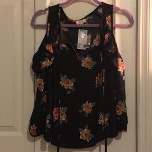 Flowy, off the shoulder floral top